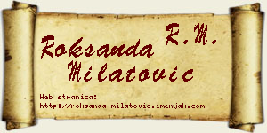 Roksanda Milatović vizit kartica